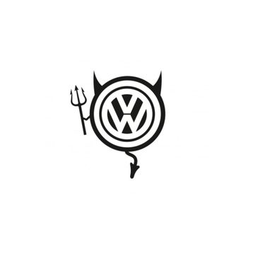 TSC Z746 Volkswagen Komik Şeytan Araba Sticker