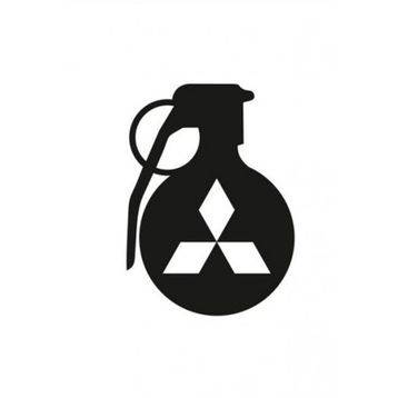 TSC Z782 Mitsubishi Komik El Bombası Araba Sticker