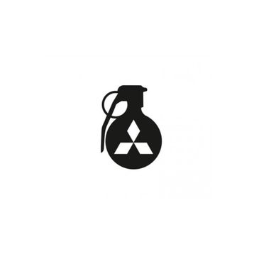 TSC Z782 Mitsubishi Komik El Bombası Araba Sticker