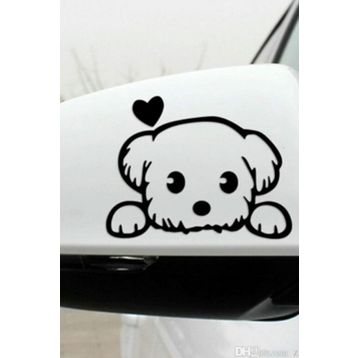 TSC Z993 Sevimli Köpek Dost 2'li Araba Sticker