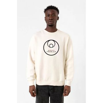 Tshirthane 3 Body Problem Logo Ekru Erkek 2İp Sweatshirt