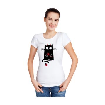 Tshirthane Angel Cat Devil Cat Sevgili Kombinleri Sweatshirt