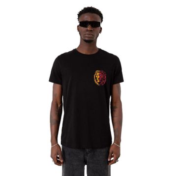Tshirthane Aslan Siyah Sarı Kırmızı Erkek T-shirt