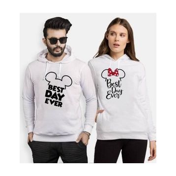 Tshirthane Best Day Ever 2'li Sevgili Sweatshirt