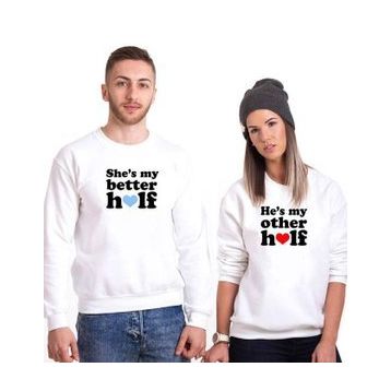 Tshirthane Better Other Half 2'li Sevgili Sweatshirt