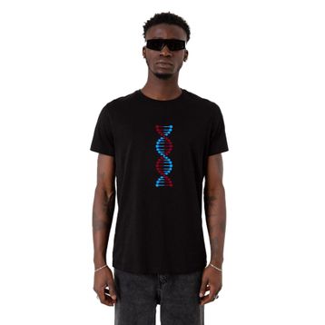 Tshirthane Bordo Mavi Dna Siyah Erkek T-shirt