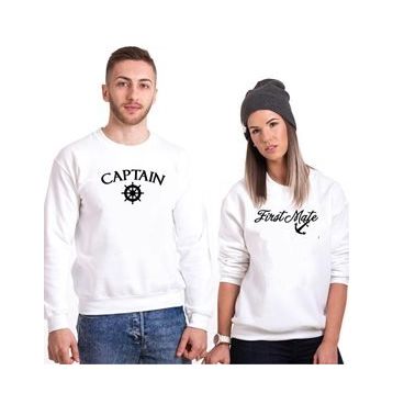 Tshirthane Captain First Mate 2'li Sevgili Sweatshirt