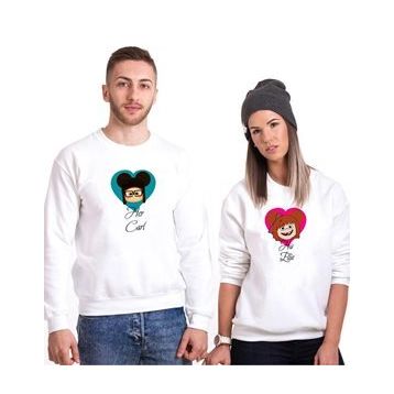 Tshirthane Carl Ellie 2'li Sevgili Sweatshirt