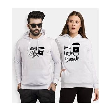 Tshirthane Coffee Sevgili Kombinleri Sweatshirt Kombini