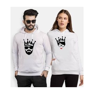 Tshirthane Cool King Queen 2'li Sevgili Sweatshirt