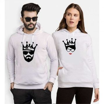 Tshirthane Cool King Queen 2'li Sevgili Sweatshirt