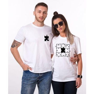 Tshirthane Eksik Parçam Puzzle Sevgili Kombinleri T-shirt Kombini