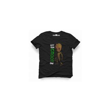 Tshirthane Get Your Groot On Siyah Erkek Tshirt