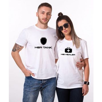 Tshirthane Her Tank His Healer 2'li Sevgili T-shirt