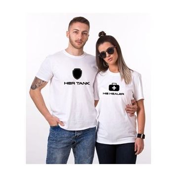 Tshirthane Her Tank His Healer 2'li Sevgili T-shirt