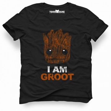 Tshirthane I Am Groot SiyahErkek Tshirt