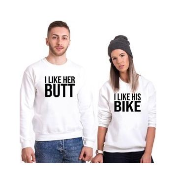 Tshirthane I Like 2'li Sevgili Sweatshirt