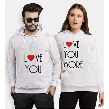 Tshirthane I Love You I Love More Sevgili Kombinleri Sweatshirt Kombini