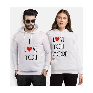 Tshirthane I Love You I Love More Sevgili Kombinleri Sweatshirt Kombini