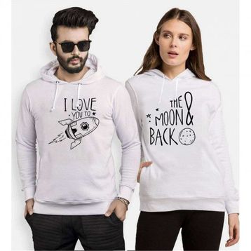Tshirthane I Love You To The Moon Back 2'li Sevgili Sweatshirt