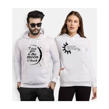Tshirthane I Love You To The Moon Funny 2'li Sevgili Sweatshirt