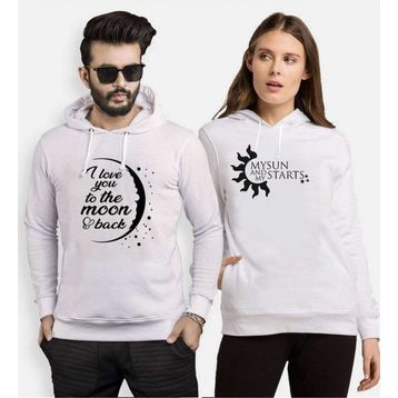 Tshirthane I Love You To The Moon Funny 2'li Sevgili Sweatshirt