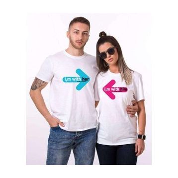 Tshirthane I m with tohether Sevgili Kombinleri Sweatshirt Kombini