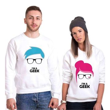 Tshirthane I'm A Geek Sevgili Kombinleri Sweatshirt Kombini