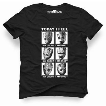 Tshirthane Im Groot To Day Feel Siyah Erkek Tshirt
