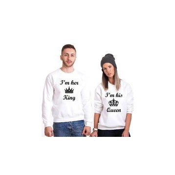 Tshirthane I'm Her King Queen Sevgili Kombinleri Sweatshirt Kombini