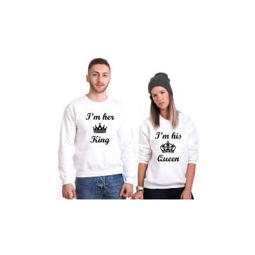Tshirthane I'm Her King Queen Sevgili Kombinleri Sweatshirt Kombini