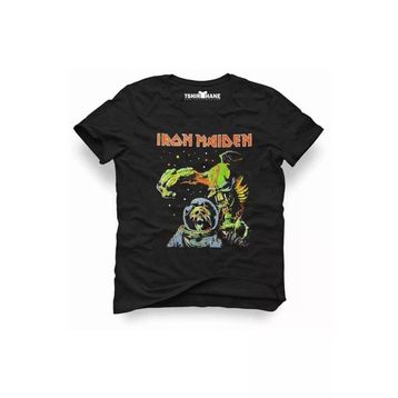 Tshirthane Iron Maiden the Final Frontier Rock Metal Müzik Baskılı Dar Kesim Slim Fit Erkek T-Shirt