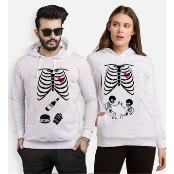 Tshirthane İskelet Bebek İskelet Yemek 2'li Sevgili T-shirt