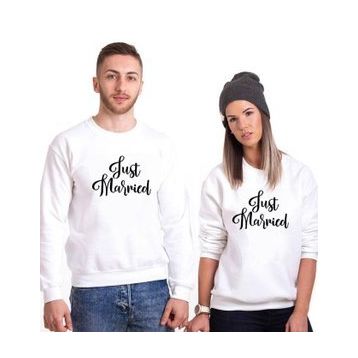 Tshirthane Just Married 2'li Sevgili Sweatshirt
