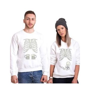 Tshirthane Kaburga İskelet Sevgili Kombinleri Sweatshirt Kombini