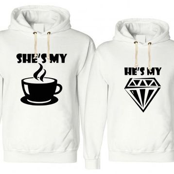 Tshirthane Kahve Elmas 2'li Sevgili Sweatshirt