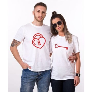 Tshirthane Kalbimin Kilidi 2'li Sevgili T-shirt