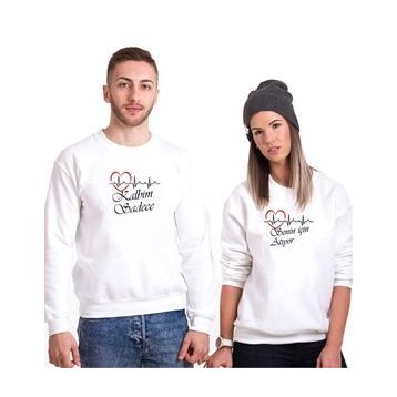 Tshirthane Kalp Hokkabaz Sevgili Kombinleri Sweatshirt Kombini