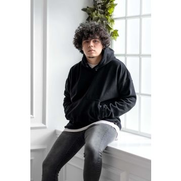 Tshirthane Kapşonlu Oversize Polar Erkek Kapüşonlu Sweatshirt