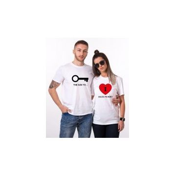 Tshirthane Key Unlock 2'li Sevgili T-shirt