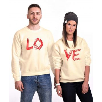 Tshirthane Lo Ve Aşk Sevgili Kombinleri Sweatshirt Kombini