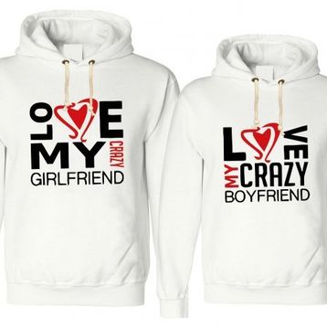 Tshirthane Lo Ve Crazy 2'li Sevgili Sweatshirt