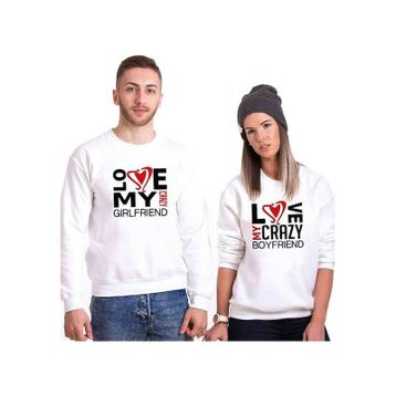 Tshirthane Lo Ve Crazy 2'li Sevgili Sweatshirt
