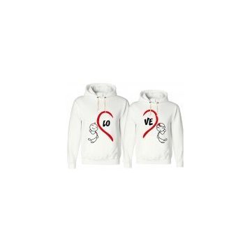 Tshirthane Lo Ve Kalp 2'li Sevgili Sweatshirt