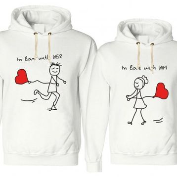 Tshirthane Love With 2'li Sevgili Sweatshirt
