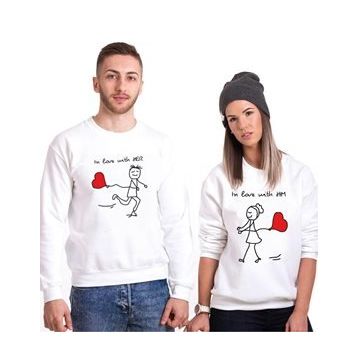 Tshirthane Love With 2'li Sevgili Sweatshirt
