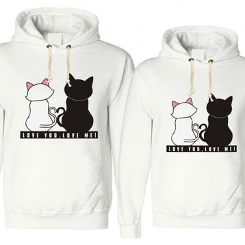 Tshirthane Love You Love Me 2'li Sevgili Sweatshirt