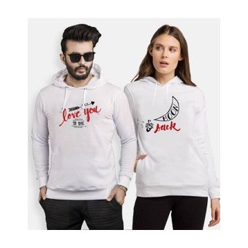 Tshirthane Love You To The Moon And Back 2'li Sevgili Sweatshirt