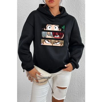 Tshirthane Makima Hugging Denji Baskılı Unisex Sweatshirt