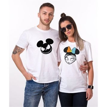 Tshirthane Mause Jack Mause Ölügelin 2'li Sevgili T-shirt